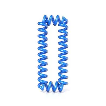 Spring, spiral cable font collection letter - I. 3D Spring, spiral cable f... Stock Photos