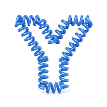 Spring, spiral cable font collection letter - Y. 3D Spring, spiral cable f... Stock Photos