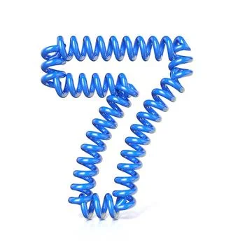 Spring, spiral cable number SEVEN 7 3D Spring, spiral cable number SEVEN 7... Stock Photos