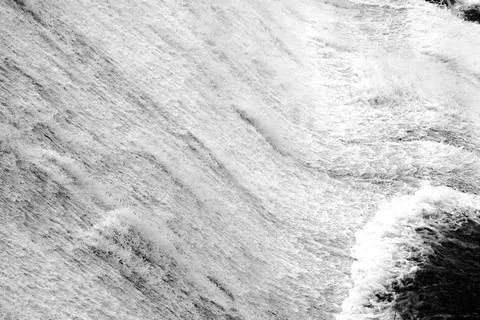 Spring stormy streams of falling water Foto stock
