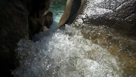 Spring stream with pure water Video stock 153525751