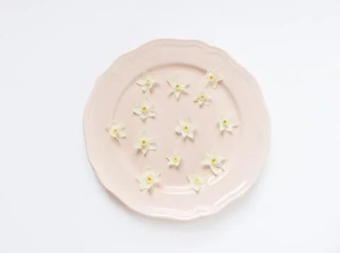 Spring styled stock photo. Easter concept. Feminine desktop scene. Frame of Foto stock