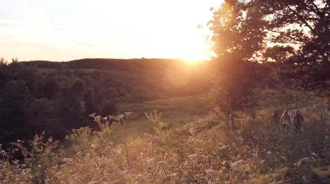 Spring Summer Twilight Sunset - Time Lapse 動画素材 53223183