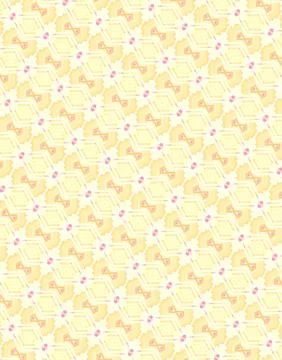 Spring sunny floral stroke-based tileable outline background pattern with pink c Illustrazione stock