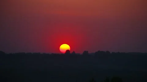 Spring sunset Stock Footage 49983213