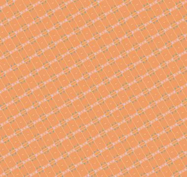 Spring sunset meadow themed continuous seamless texture, accented by muted teal, Stock Illustration
