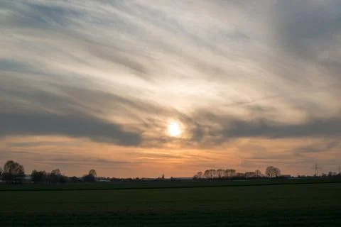 Spring sunset Stock Photos