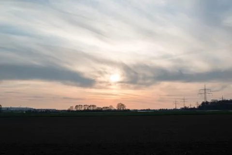Spring sunset Stock Photos