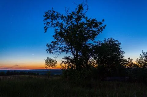 Spring sunset. Stock Photos