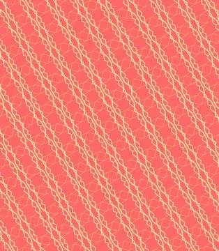 Spring sunset sprout tileable outline background pattern with creamy yellow, hon 스톡 일러스트