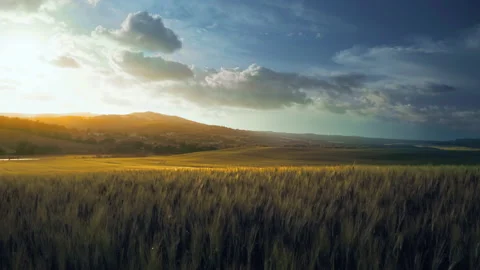 Spring sunset in Tuscany, Italy Stock Footage 220189082