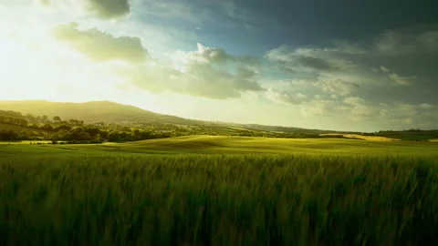 Spring sunset in Tuscany, Italy Stock Footage 220189094