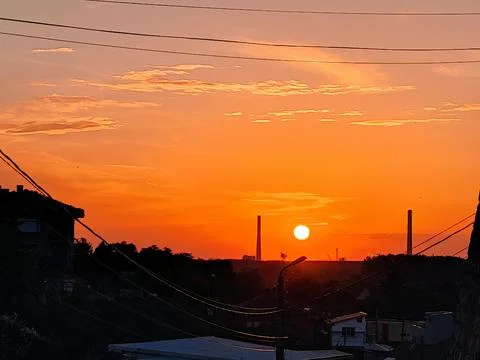 Spring sunsets over me Stock Photos