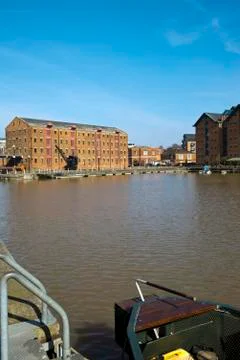 Spring sunshine, Gloucester Docks, UK Stock Photos