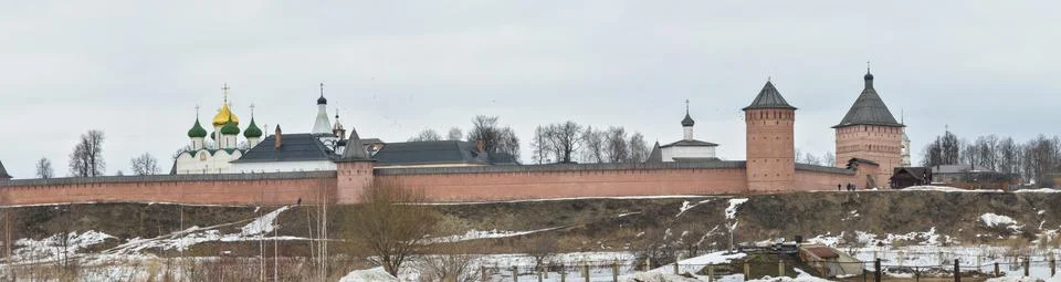 Spring in Suzdal, panorama. Stock Photos