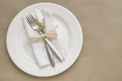 Spring table setting Foto stock