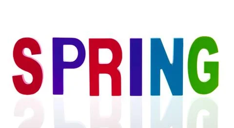 Spring text Stock Illustration