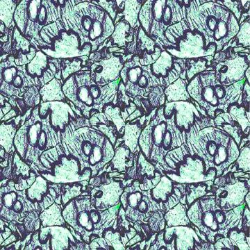 Spring textured seamless pattern in grunge style abstract drawing Stock Illustration