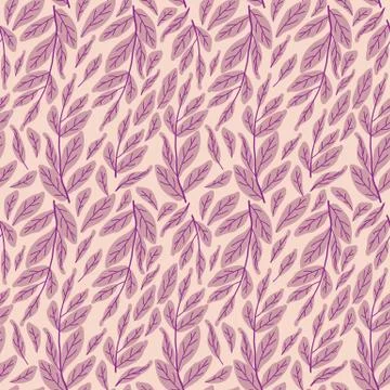 Spring theme seamless pattern design with flower and leaf shape element Stock Illustration