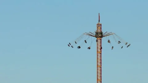 Spring Thrill Alert - Top Adrenaline Rides Returning to the Fair Stock Footage 331432184