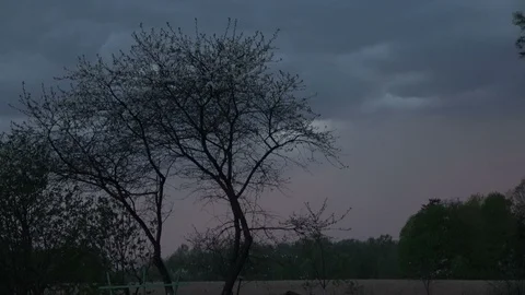 Spring thunderstorm sky in evening Video stock 89693872