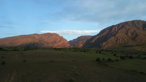 Spring time aerial view mountains and calm places Stock Footage 328011026