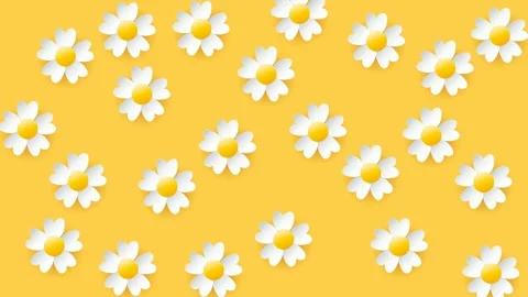 Spring time and blooming. Abstract floral, yellow background with flowers. Mo Stock Footage 171702936