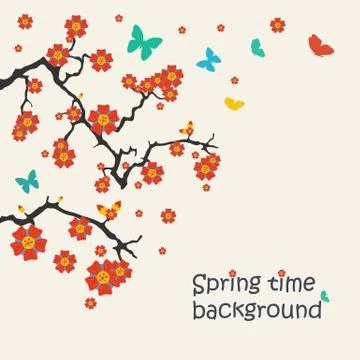 Spring time background Illustrazione stock