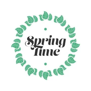 Spring time badge Stock Illustration