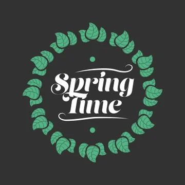 Spring time badge Stock Illustration