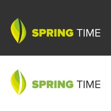 Spring time on a black backgorund Stock Illustration