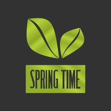 Spring time on a black backgorund Stock Illustration