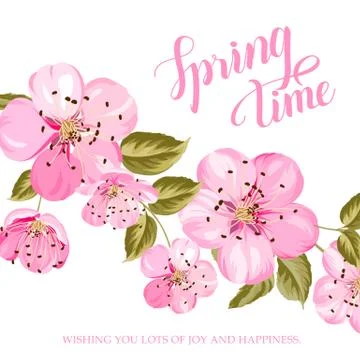 Spring time card. Stock Illustration