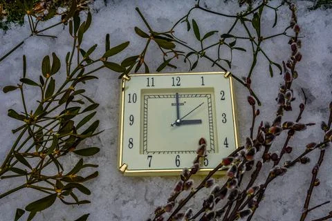 Spring Time Change .Daylight savings time, spring forward Foto stock