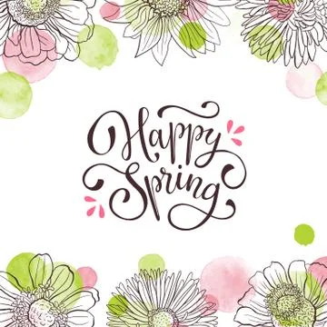 Spring time greeting card Stock Illustration