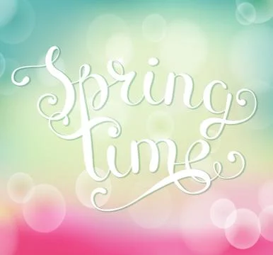 Spring time inscription. Stock-Illustration