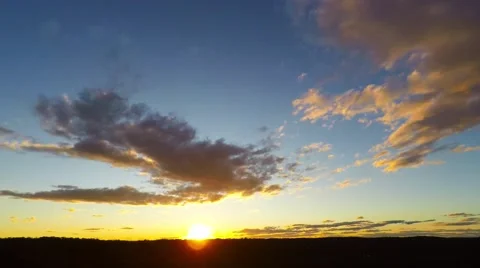 Spring Time Lapse Sunset Over The River  Stock Footage 67603322