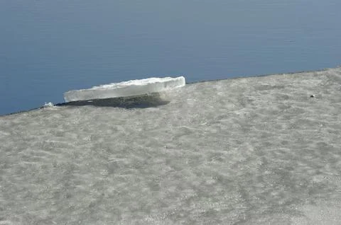 Spring time - the melting of the ice on the river Stock Photos
