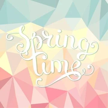 Spring time polygonal background. Stock-Illustration