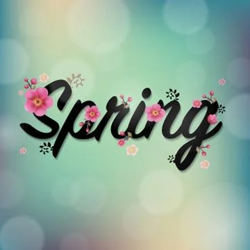 Spring Time Poster Stock Illustration