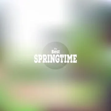 Spring time poster, vector web and mobile interface template. Blurred mesh Illustrazione stock