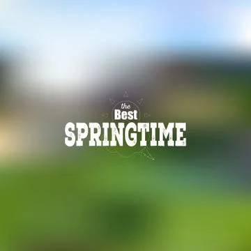 Spring time poster, vector web and mobile interface template. Blurred mesh Stock Illustration