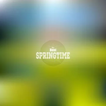 Spring time poster, vector web and mobile interface template. Blurred mesh Stock Illustration