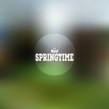 Spring time poster, vector web and mobile interface template. Blurred mesh Stock Illustration