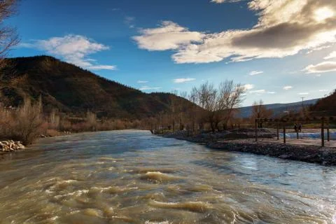 Spring time River View Stock Photos