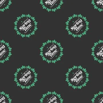 Spring time seamless pattern Stock Illustration