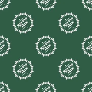 Spring time seamless pattern Stock Illustration