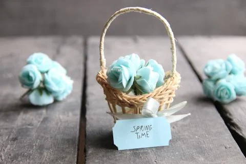 Spring time tag, retro style Stock Photos