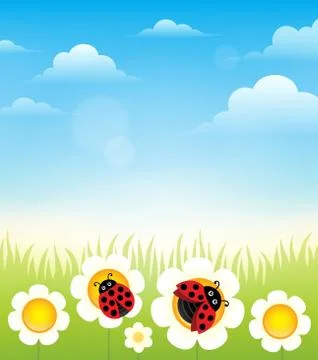 Spring topic background Stock Illustration