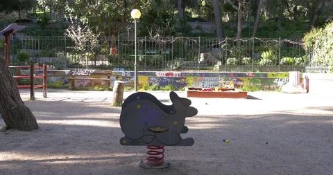 Spring Toy at Playground Stock Footage 91559137